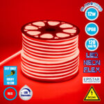 GLOBOSTAR® NEOVALE 70563 Ταινία Neon Flex LED 12W/m 600lm/m 120° DC 24V Αδιάβροχο IP65 120 x SMD2835 Chip/m Κόκκινο Dimmable - Sanan SMD Chip - Μ100 x Π0.8 x Υ1.6cm - 3 Χρόνια Εγγύηση
