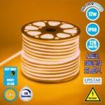 GLOBOSTAR® NEOVALE 70566 Ταινία Neon Flex LED 12W/m 720lm/m 120° DC 24V Αδιάβροχο IP65 120 x SMD2835 Chip/m Ultra Θερμό Λευκό 2200K Dimmable - Sanan SMD Chip - Μ100 x Π0.8 x Υ1.6cm - 3 Χρόνια Εγγύηση
