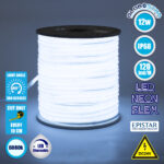 GLOBOSTAR® NEOTUBE 70580 Ταινία Neon Flex LED 12W/m 1080lm/m 360° DC 24V Αδιάβροχο IP65 120 x SMD2835 Chip/m Ψυχρό Λευκό 6000K Dimmable - Sanan SMD Chip - Μ100 x Π1.3 x Υ1.3cm - 3 Χρόνια Εγγύηση