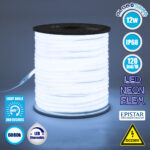 GLOBOSTAR® NEOTUBE 70590 Ταινία Neon Flex LED 12W/m 1080lm/m 360° DC 220-240V Αδιάβροχο IP65 120 x SMD2835 Chip/m Ψυχρό Λευκό 6000K Dimmable - Sanan SMD Chip - Μ100 x Π1.3 x Υ1.3cm - 3 Χρόνια Εγγύηση