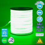 GLOBOSTAR® NEOTUBE 70594 Ταινία Neon Flex LED 12W/m 600lm/m 360° DC 220-240V Αδιάβροχο IP65 120 x SMD2835 Chip/m Πράσινο Dimmable - Sanan SMD Chip - Μ100 x Π1.3 x Υ1.3cm - 3 Χρόνια Εγγύηση