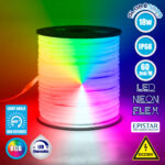 GLOBOSTAR® NEOTUBE 70598 Ταινία Neon Flex LED 18W/m 900lm/m 360° DC 220-240V Αδιάβροχο IP65 60 x SMD5050 Chip/m Πολύχρωμο RGB Dimmable - Sanan SMD Chip - Μ100 x Π2.1 x Υ2.1cm - 3 Χρόνια Εγγύηση