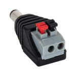 GLOBOSTAR® STRIPDC 70677 Ταχυσύνδεσμος DC Jack 5.5x2.1mm Αρσενικός σε Πατητή Κλέμα IP20 - Μαύρο - Μ4.1 x Π1.5 x Υ2cm - Image 3