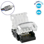 GLOBOSTAR® STRIPCON 70722 Ταχυσύνδεσμος για RGB Ταινία LED 10mm σε 4 Καλώδια IP20 - Διάφανο - Μ1.5 x Π2.4 x Υ0.8cm