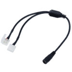 GLOBOSTAR® STRIPCON 70742 Ταχυσύνδεσμος για Μονόχρωμη Ταινία LED 2 x 10mm σε DC Jack 5.5x2.1mm Θηλυκό Σύνδεσμο IP20 - Λευκό - Μ32 x Π2 x Υ1cm - Image 2