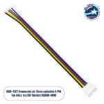 GLOBOSTAR® STRIPCON 70744 Ταχυσύνδεσμος 6 Pin Αρσενικός για Ταινία LED RGBW+WW σε 6 Καλώδια IP20 - Πολύχρωμο - Μ16 x Π1.5 x Υ0.3cm