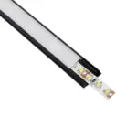 GLOBOSTAR® ALP-LINEAR CURBARIO 70804-1M Επιφανειακό Εύκαμπτο Προφίλ Αλουμινίου με Λευκό Γαλακτερό Πατητό Κάλυμμα για Ταινίες LED IP20 - Μαύρο & Λευκό - Μ100 x Π1.8 x Υ0.5cm - Image 2