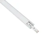 GLOBOSTAR® ALP-LINEAR RECCA 70807-1M Χωνευτό Προφίλ Αλουμινίου με Λευκό Γαλακτερό Πατητό Κάλυμμα για Ταινίες LED IP20 - Ασημί & Λευκό - Μ102 x Π2.2 x Υ0.8cm