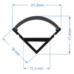 GLOBOSTAR® ALP-CORNER LINEO 70816-3M Επιφανειακό Γωνιακό Προφίλ Αλουμινίου με Μαύρο Φιμέ Πατητό Κάλυμμα για Ταινίες LED IP20 - Μαύρο - Μ300 x Π1.6 x Υ1.6cm - Πακέτο 5 Τεμαχίων - Image 5