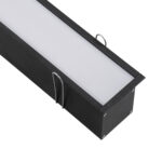 GloboStar® RECESS-PROFILE 70818-3M Προφίλ Αλουμινίου - Βάση & Ψύκτρα Ταινίας LED με Λευκό Γαλακτερό Κάλυμμα - Χωνευτή Χρήση - Πατητό Κάλυμμα - Μαύρο - 3 Μέτρα - Μ300 x Π7.5 x Υ7cm - Image 2