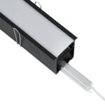 GloboStar® RECESS-PROFILE 70818-3M Προφίλ Αλουμινίου - Βάση & Ψύκτρα Ταινίας LED με Λευκό Γαλακτερό Κάλυμμα - Χωνευτή Χρήση - Πατητό Κάλυμμα - Μαύρο - 3 Μέτρα - Μ300 x Π7.5 x Υ7cm - Image 6