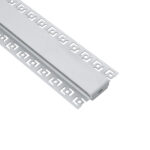 GLOBOSTAR® ALP-PLASTERIN GYPSO 70819-1M Χωνευτό Προφίλ Αλουμινίου Ειδικό για Γυψοσανίδα με Λευκό Γαλακτερό Πατητό Κάλυμμα για Ταινίες LED IP20 - Ασημί & Λευκό - Μ100 x Π6.7 x Υ1.3cm - Image 5