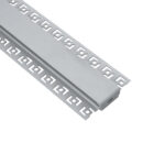 GloboStar® PLASTERBOARD-PROFILE 70820-1M Προφίλ Αλουμινίου - Βάση & Ψύκτρα Ταινίας LED με Μαύρο Φιμέ Κάλυμμα - Χωνευτή Χρήση σε Γυψοσανίδα - Trimless - Πατητό Κάλυμμα - Ασημί - 1 Μέτρο - Μ100 x Π6.7 x Υ1.4cm - Image 5