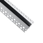 GLOBOSTAR® ALP-PLASTERIN GYPSO 70822-3M Χωνευτό Προφίλ Αλουμινίου Ειδικό για Εξωτερική Γωνία Γυψοσανίδας με Μαύρο Φιμέ Πατητό Κάλυμμα για Ταινίες LED IP20 - Ασημί & Μαύρο - Μ300 x Π4.5 x Υ2cm - Πακέτο 5 Τεμαχίων - Image 4