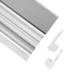 GLOBOSTAR® ALP-STEP-GRIP STAIR 70823-3M Επιφανειακό Προφίλ Αλουμινίου Ειδικό για Φωτισμό Σκαλοπατιού με Λευκό Γαλακτερό Πατητό Κάλυμμα για Ταινίες LED IP20 - Ασημί & Λευκό - Μ300 x Π6 x Υ2.1cm - Image 2