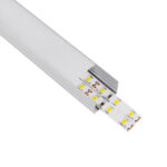 GloboStar® SURFACE-PROFILE 70824-3M Προφίλ Αλουμινίου - Βάση & Ψύκτρα Ταινίας LED με Λευκό Γαλακτερό Κάλυμμα - Επιφανειακή Χρήση - Πατητό Κάλυμμα - Ασημί - 3 Μέτρα - Πακέτο 5 Τεμαχίων - Μ300 x Π3 x Υ2cm - Image 2