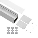 GloboStar® SURFACEPENDANT-PROFILE 70826-3M Προφίλ Αλουμινίου - Βάση & Ψύκτρα Ταινίας LED με Λευκό Γαλακτερό Κάλυμμα - Επιφανειακή & Κρεμαστή Χρήση - Πατητό Κάλυμμα - Ασημί - 3 Μέτρα - Μ300 x Π5 x Υ7cm - Image 3