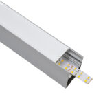 GloboStar® SURFACEPENDANT-PROFILE 70826-3M Προφίλ Αλουμινίου - Βάση & Ψύκτρα Ταινίας LED με Λευκό Γαλακτερό Κάλυμμα - Επιφανειακή & Κρεμαστή Χρήση - Πατητό Κάλυμμα - Ασημί - 3 Μέτρα - Μ300 x Π5 x Υ7cm - Image 4