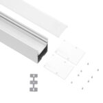 GloboStar® SURFACEPENDANT-PROFILE 70827-1M Προφίλ Αλουμινίου - Βάση & Ψύκτρα Ταινίας LED με Λευκό Γαλακτερό Κάλυμμα - Επιφανειακή & Κρεμαστή Χρήση - Πατητό Κάλυμμα - Λευκό - 1 Μέτρο - Μ100 x Π5 x Υ7cm - Image 3