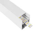 GloboStar® SURFACEPENDANT-PROFILE 70827-1M Προφίλ Αλουμινίου - Βάση & Ψύκτρα Ταινίας LED με Λευκό Γαλακτερό Κάλυμμα - Επιφανειακή & Κρεμαστή Χρήση - Πατητό Κάλυμμα - Λευκό - 1 Μέτρο - Μ100 x Π5 x Υ7cm - Image 4