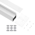 GloboStar® SURFACEPENDANT-PROFILE 70827-3M Προφίλ Αλουμινίου - Βάση & Ψύκτρα Ταινίας LED με Λευκό Γαλακτερό Κάλυμμα - Επιφανειακή & Κρεμαστή Χρήση - Πατητό Κάλυμμα - Λευκό - 3 Μέτρα - Μ300 x Π5 x Υ7cm - Image 3