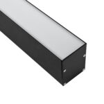 GloboStar® SURFACEPENDANT-PROFILE 70828-1M Προφίλ Αλουμινίου - Βάση & Ψύκτρα Ταινίας LED με Λευκό Γαλακτερό Κάλυμμα - Επιφανειακή & Κρεμαστή Χρήση - Πατητό Κάλυμμα - Μαύρο - 1 Μέτρο - Μ100 x Π5 x Υ7cm - Image 2