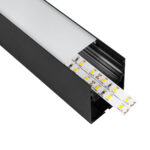 GloboStar® SURFACEPENDANT-PROFILE 70828-1M Προφίλ Αλουμινίου - Βάση & Ψύκτρα Ταινίας LED με Λευκό Γαλακτερό Κάλυμμα - Επιφανειακή & Κρεμαστή Χρήση - Πατητό Κάλυμμα - Μαύρο - 1 Μέτρο - Μ100 x Π5 x Υ7cm - Image 4