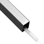 GLOBOSTAR® ALP-LINEAR VERTEX 70828-3M Επιφανειακό Προφίλ Αλουμινίου με Λευκό Γαλακτερό Πατητό Κάλυμμα για Ταινίες LED IP20 - Μαύρο & Λευκό - Μ300 x Π5 x Υ7cm - Image 6