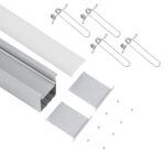 GloboStar® RECESS-PROFILE 70829-3M Προφίλ Αλουμινίου - Βάση & Ψύκτρα Ταινίας LED με Λευκό Γαλακτερό Κάλυμμα - Χωνευτή Χρήση - Πατητό Κάλυμμα - Ασημί - 3 Μέτρα - Μ300 x Π7.5 x Υ7cm - Image 3