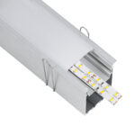 GloboStar® RECESS-PROFILE 70829-3M Προφίλ Αλουμινίου - Βάση & Ψύκτρα Ταινίας LED με Λευκό Γαλακτερό Κάλυμμα - Χωνευτή Χρήση - Πατητό Κάλυμμα - Ασημί - 3 Μέτρα - Μ300 x Π7.5 x Υ7cm - Image 4