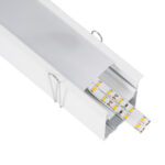 GloboStar® RECESS-PROFILE 70833-3M Προφίλ Αλουμινίου - Βάση & Ψύκτρα Ταινίας LED με Λευκό Γαλακτερό Κάλυμμα - Χωνευτή Χρήση - Πατητό Κάλυμμα - Λευκό - 3 Μέτρα - Μ300 x Π7.5 x Υ7cm - Image 4