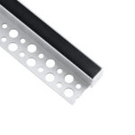 GLOBOSTAR® ALP-PLASTERIN GYPSO 70835-3M Χωνευτό Τερματικό Προφίλ Αλουμινίου Ειδικό για Γυψοσανίδα με Μαύρο Φιμέ Πατητό Κάλυμμα για Ταινίες LED IP20 - Ασημί & Μαύρο - Μ300 x Π3.1 x Υ1.3cm - Πακέτο 5 Τεμαχίων - Image 4