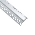 GLOBOSTAR® ALP-PLASTERIN GYPSO 70837-3M Χωνευτό Προφίλ Αλουμινίου Ειδικό για Εσωτερική Γωνία Γυψοσανίδας με Μαύρο Φιμέ Πατητό Κάλυμμα για Ταινίες LED IP20 - Ασημί & Μαύρο - Μ300 x Π3.1 x Υ1.3cm - Πακέτο 5 Τεμαχίων - Image 5