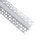 GLOBOSTAR® ALP-PLASTERIN GYPSO 70838-1M Χωνευτό Προφίλ Αλουμινίου Ειδικό για Γυψοσανίδα με Λευκό Γαλακτερό Πατητό Κάλυμμα για Ταινίες LED IP20 - Ασημί & Λευκό - Μ100 x Π5.6 x Υ1.5cm - Image 4