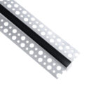 GLOBOSTAR® ALP-PLASTERIN GYPSO 70839-2M Χωνευτό Προφίλ Αλουμινίου Ειδικό για Γυψοσανίδα με Μαύρο Φιμέ Πατητό Κάλυμμα για Ταινίες LED IP20 - Ασημί & Μαύρο - Μ200 x Π5.6 x Υ1.5cm - Πακέτο 5 Τεμαχίων - Image 4