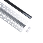 GLOBOSTAR® ALP-PLASTERIN GYPSO 70839-3M Χωνευτό Προφίλ Αλουμινίου Ειδικό για Γυψοσανίδα με Μαύρο Φιμέ Πατητό Κάλυμμα για Ταινίες LED IP20 - Ασημί & Μαύρο - Μ300 x Π5.6 x Υ1.5cm - Πακέτο 5 Τεμαχίων - Image 3