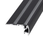 GloboStar® STAIR-PROFILE 70843-3M Προφίλ Αλουμινίου - Βάση & Ψύκτρα Ταινίας LED με Μαύρο Φιμέ Κάλυμμα - Χρήση σε Σκαλοπάτια - Πατητό Κάλυμμα - Μαύρο - 3 Μέτρα - Μ300 x Π8 x Υ3.2cm - Image 6