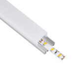 GLOBOSTAR® ALP-LINEAR GLOA 70847-1M Επιφανειακό & Κρεμαστό Προφίλ Αλουμινίου με Λευκό Γαλακτερό Πατητό Κάλυμμα για Ταινίες LED IP20 - Ασημί & Λευκό - Μ100 x Π2.6 x Υ2.3cm - Image 2
