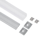 GLOBOSTAR® ALP-LINEAR GLOA 70847-1M Επιφανειακό & Κρεμαστό Προφίλ Αλουμινίου με Λευκό Γαλακτερό Πατητό Κάλυμμα για Ταινίες LED IP20 - Ασημί & Λευκό - Μ100 x Π2.6 x Υ2.3cm - Image 3
