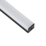 GLOBOSTAR® ALP-LINEAR GLOA 70849-1M Επιφανειακό & Κρεμαστό Προφίλ Αλουμινίου με Λευκό Γαλακτερό Πατητό Κάλυμμα για Ταινίες LED IP20 - Μαύρο & Λευκό - Μ100 x Π2.6 x Υ2.3cm - Image 4