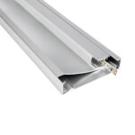 GloboStar® SKIRTINGBOARD-PROFILE 70850-3M Προφίλ Αλουμινίου - Βάση & Ψύκτρα Ταινίας LED με Λευκό Γαλακτερό Κάλυμμα - Επιφανειακή Χρήση για Περβάζι - Πατητό Κάλυμμα - Ασημί - 3 Μέτρα - Μ300 x Π1.6 x Υ8cm - Image 2