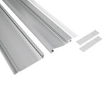 GloboStar® SKIRTINGBOARD-PROFILE 70850-3M Προφίλ Αλουμινίου - Βάση & Ψύκτρα Ταινίας LED με Λευκό Γαλακτερό Κάλυμμα - Επιφανειακή Χρήση για Περβάζι - Πατητό Κάλυμμα - Ασημί - 3 Μέτρα - Μ300 x Π1.6 x Υ8cm - Image 3