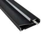GloboStar® SKIRTINGBOARD-PROFILE 70852-3M Προφίλ Αλουμινίου - Βάση & Ψύκτρα Ταινίας LED με Λευκό Γαλακτερό Κάλυμμα - Επιφανειακή Χρήση για Περβάζι - Πατητό Κάλυμμα - Μαύρο - 3 Μέτρα - Μ300 x Π1.6 x Υ8cm - Image 2
