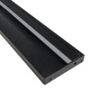 GloboStar® SKIRTINGBOARD-PROFILE 70852-3M Προφίλ Αλουμινίου - Βάση & Ψύκτρα Ταινίας LED με Λευκό Γαλακτερό Κάλυμμα - Επιφανειακή Χρήση για Περβάζι - Πατητό Κάλυμμα - Μαύρο - 3 Μέτρα - Μ300 x Π1.6 x Υ8cm - Image 4