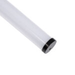 GLOBOSTAR® ALP-ROUND TUBIT 70854-1M Επιφανειακό & Κρεμαστό Προφίλ Αλουμινίου με Λευκό Γαλακτερό Πατητό Κάλυμμα για Ταινίες LED IP20 - Μαύρο & Λευκό - Μ100 x Π3 x Υ3cm - Image 4