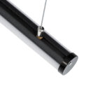 GLOBOSTAR® ALP-ROUND TUBIT 70854-1M Επιφανειακό & Κρεμαστό Προφίλ Αλουμινίου με Λευκό Γαλακτερό Πατητό Κάλυμμα για Ταινίες LED IP20 - Μαύρο & Λευκό - Μ100 x Π3 x Υ3cm - Image 6