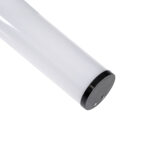 GLOBOSTAR® ALP-ROUND TUBIT 70856-3M Επιφανειακό & Κρεμαστό Προφίλ Αλουμινίου με Λευκό Γαλακτερό Πατητό Κάλυμμα για Ταινίες LED IP20 - Μαύρο & Λευκό - Μ300 x Π6 x Υ6cm - Image 4