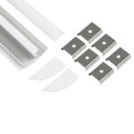 GloboStar® SURFACE-PROFILE 70858-3M Προφίλ Αλουμινίου - Βάση & Ψύκτρα Ταινίας LED με Λευκό Γαλακτερό Κάλυμμα - Επιφανειακή Χρήση Δημιουργίας Κρυφού Φωτισμού - Πατητό Κάλυμμα - Λευκό - 3 Μέτρα - Πακέτο 5 Τεμαχίων - Μ300 x Π1.7 x Υ4.2cm - Image 3