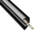 GloboStar® SURFACE-PROFILE 70859-3M Προφίλ Αλουμινίου - Βάση & Ψύκτρα Ταινίας LED με Λευκό Γαλακτερό Κάλυμμα - Επιφανειακή Χρήση Δημιουργίας Κρυφού Φωτισμού - Πατητό Κάλυμμα - Μαύρο - 3 Μέτρα - Πακέτο 5 Τεμαχίων - Μ300 x Π1.7 x Υ4.2cm - Image 2