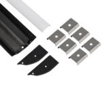 GloboStar® SURFACE-PROFILE 70859-3M Προφίλ Αλουμινίου - Βάση & Ψύκτρα Ταινίας LED με Λευκό Γαλακτερό Κάλυμμα - Επιφανειακή Χρήση Δημιουργίας Κρυφού Φωτισμού - Πατητό Κάλυμμα - Μαύρο - 3 Μέτρα - Πακέτο 5 Τεμαχίων - Μ300 x Π1.7 x Υ4.2cm - Image 3